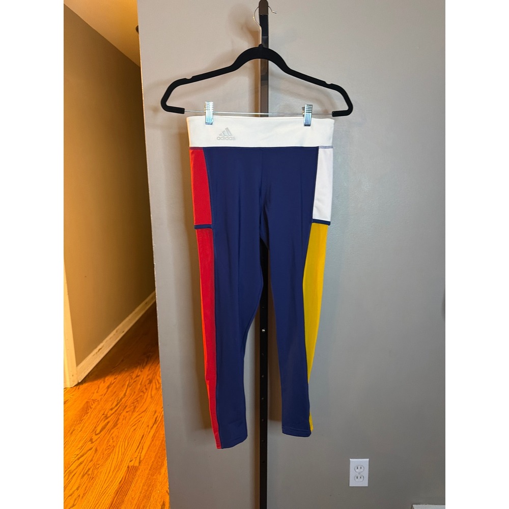 Adidas Pharrell Williams NY Pant Dark Blue Colorblock Leggings CD6803 Womens M